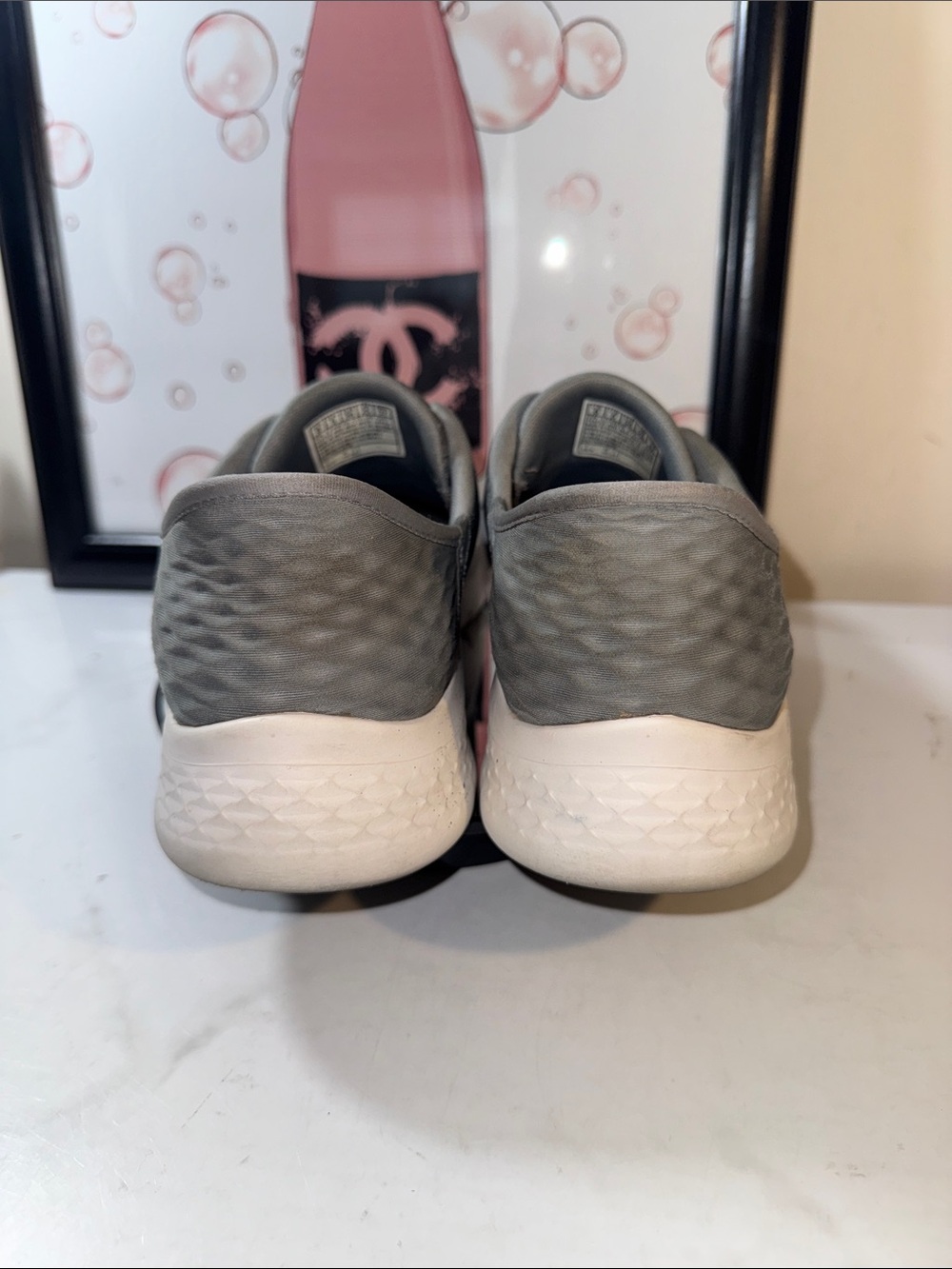 Skechers Dacie Gray Slip-On Hands-Free GOwalk Flex Sneakers - Women’s Size 8 - Picture 6 of 12